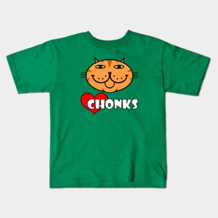 Heart Chonks - Orange Tabby Kids T-Shirt